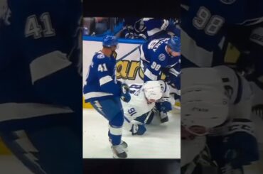 Mikhail Sergachev HUGE hit on John Tavares #tampabaylightning #torontomapleleafs #hockey