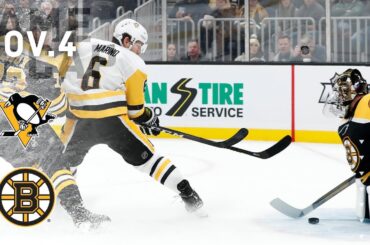 Game Recap: Penguins vs. Bruins (11.04.19) | John Marino's First NHL Goal
