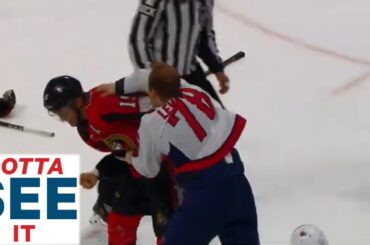 GOTTA SEE IT:  Capitals' Tyler Lewington Gets Gordie Howe Hat-trick In Second NHL Game