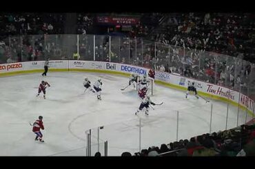Shawn St. Amant of the Laval Rocket scores vs. the Abbotsford Canucks 3/4/22