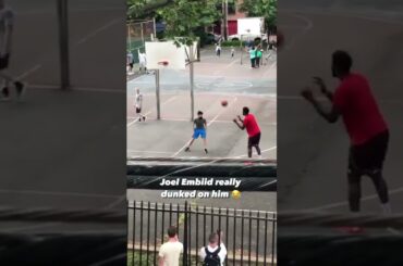 The time when Joel Embiid played pickup and windmill dunked on a random guy at the park 😂