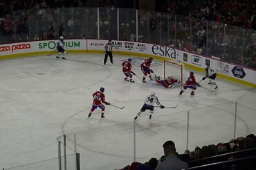 Charlie Lindgren of Laval Rocket makes an amazing save vs. Marko Dano of Manitoba Moose 9/23/19