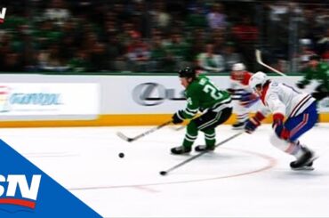 Roope Hintz Makes Beautiful No-Look Pass To Set Up Denis Gurianov