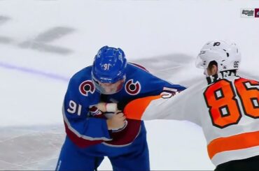 Nazem Kadri Completes Gordie Howe Hattrick After Fighting Joel Farabee