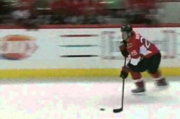 Zenon Konopka Dekes Jared Spurgeon (October 11 2011)