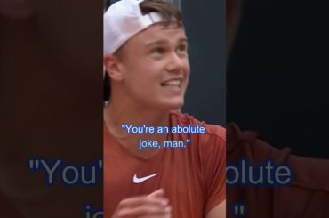 Holger Rune goes off an ump and Djok loves it