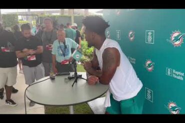 Jaylen Waddle on Camp so far | Miami Dolphins Training Camp