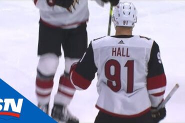 Taylor Hall Goes Bar Down For First Goal With Coyotes