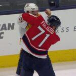 Nick Foligno fights Mark Borowiecki | BLUE JACKETS VS. PREDATORS