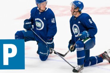 Vancouver Canucks Nils Höglander and Adam Gaudette talk to the media postgame | The Province