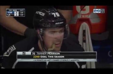 Tanner Pearson Scores on Frederik Andersen | Kings Tie Maple Leafs 2-2