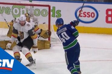 Elias Pettersson Shows Off Patience, Picks Corner On Fleury