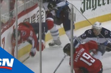Nicklas Backstrom Scores After T.J. Oshie’s Skate Catches Tyler Myers In The Ribs
