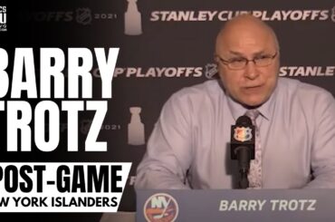 Barry Trotz Reacts to Ryan Pulock Epic Blocked Shot vs. Tampa & New York Islanders Tying Series 2-2