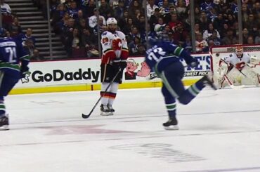 Edler scores from centre on Canucks first shot of game