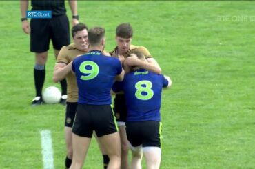 Kerry and Mayo tussle before the game starts