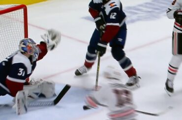 Philipp Grubauer raises the glove for incredible save on DeBrincat