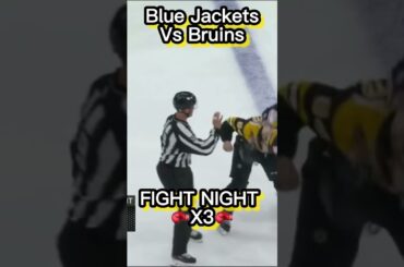 NHL Blue Jackets Vs Bruins Highlights 🥊🥊🥊 Bruins Win 2-1 in OT #shorts #subscribe