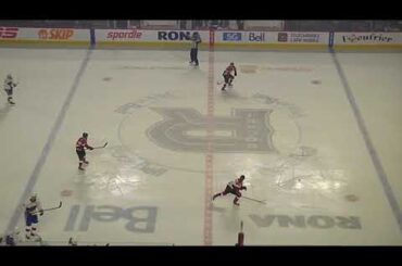 Matthew Wedman of the Belleville Senators scores vs. the Laval Rocket 10/15/21