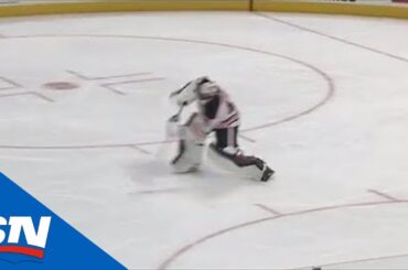 Mike Smith Starts Power Play Goal For Edmonton Oilers With Quick Pass