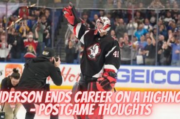 Craig Anderson Ends Career On A Highnote - Postgame Thoughts