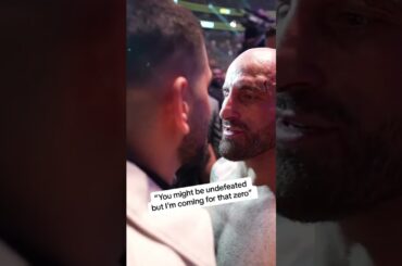 Volk went face-to-face with Topuria after his #UFC290 win 👀