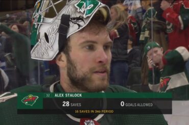 Alex Stalock on his first Minnesota Wild shutout