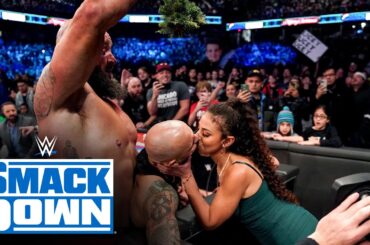 Braun Strowman enlists the help of mistletoe and ring announcer Samantha Irvin to revive Ricochet