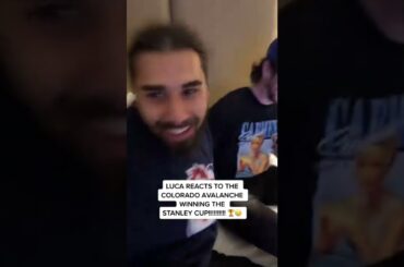 LUCA CELEBRATES THE AVALANCHE WINNING THE STANLEY CUP 🏆🥲