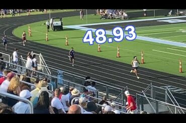 Justin Braun Cruises to a 48.93 | Boys 400m Heat 4 - 2021 D1 District 3