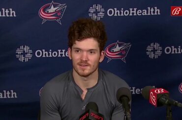 Jack Roslovic on returning to Winnipeg for first time since being traded to Columbus Blue Jackets