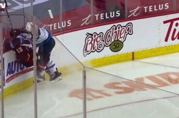 Neal Pionk's Huge Hit On Johnny Gaudreau