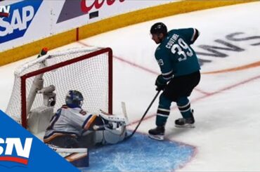 Logan Couture Intercepts Pass, Dekes Jordan Binnington For Shorthanded Goal