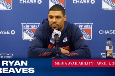 New York Rangers: Ryan Reaves Pregame Media Availability | Apr. 1, 2022