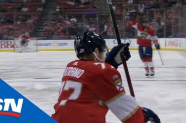 Frank Vatrano Beats Braden Holtby With Nifty Deke After Capitals Defender Blows A Tire