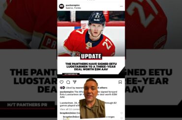 Florida Panthers 🐆sign Eetu Luostarinen to a three year contract at $3 million AAV #floridapanthers