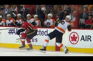 Hamonic lands hit to Weise's head, gets game misconduct