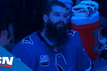 Sharks Celebrate Brent Burns For Playing 1,000th NHL Game