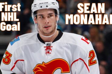 Sean Monahan #23 (Calgary Flames) first NHL goal Oct 4, 2013 (Classic NHL)
