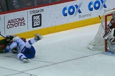 Callahan and Ekman-Larsson tangled as both crash into boards hard