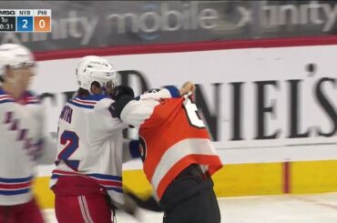 NHL Fight - Rangers @ Flyers - Smith vs Aube-Kubel - 25 03 2021