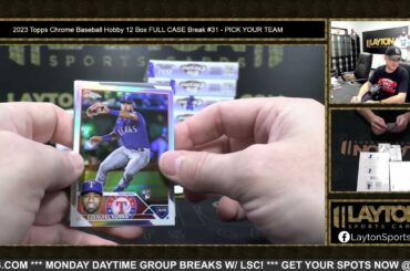 1/1 SUPERFRACTOR!  2023 Topps Chrome Baseball Hobby 12 Box FULL CASE Break #31