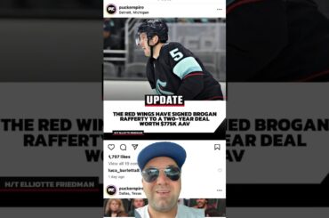 Detroit Red Wings sign Broggan Rafferty to a two year contract at $775k AAV