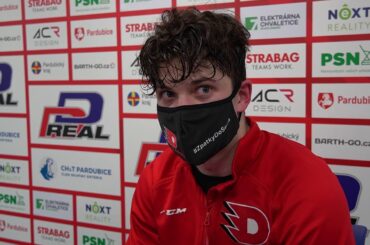 OHLASY | Matěj Blümel po zápase 46. kola s HC Oceláři Třinec