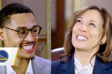 Jordan Poole and Madam Vice President Kamal Harris Discuss Women's Empowerment