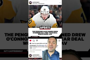 Pittsburgh Penguins 🐧 sign Drew O’Connor to a two year contract at $925k AAV #kyledubas
