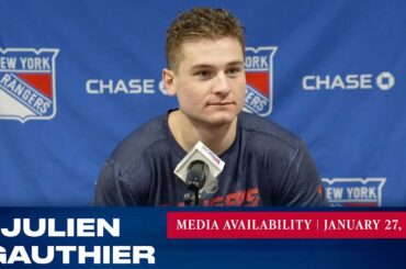 New York Rangers: Julien Gauthier Pregame Media Availability | Jan. 27, 2022