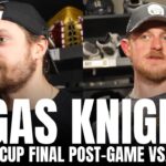 Jack Eichel & Adin Hill React to EPIC Stick Save, Vegas GM1 Stanley Cup Win, Physical Play of Game 1