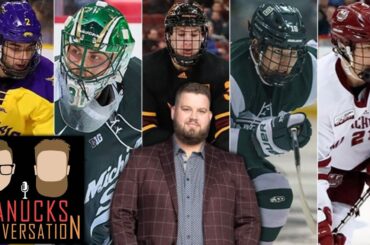 Faber explains NCAA free agents' eligibility to play in AHL playoffs | Canucks Conversation - Mar 8