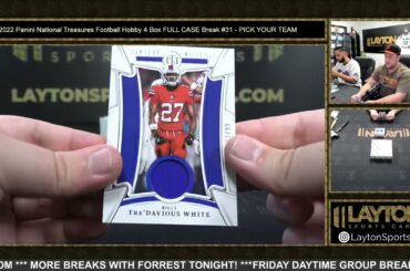 2022 Panini National Treasures Football Hobby 4 Box FULL CASE Break #31   PICK YOUR TEAM